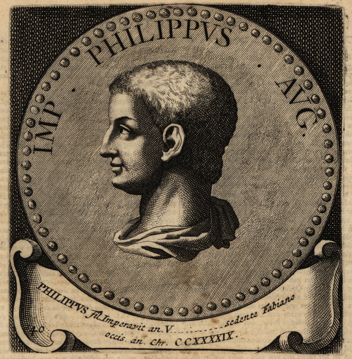 Porträtt av den romerske kejsaren Filip II. av Netherlandish School