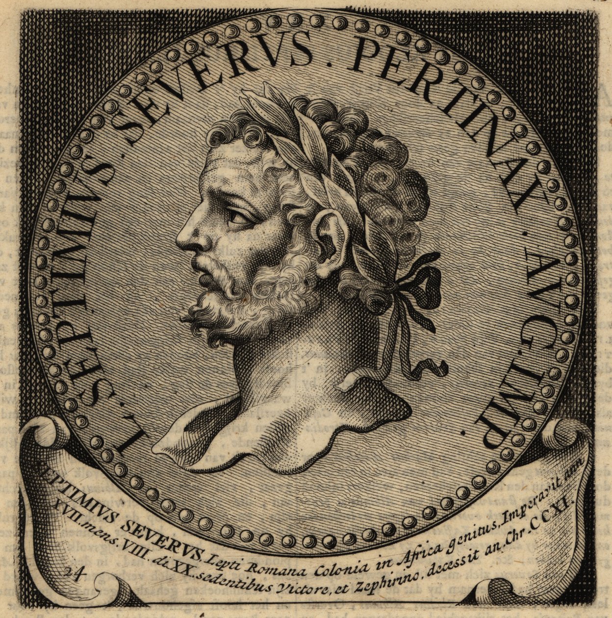Porträtt av den romerske kejsaren Septimius Severus av Netherlandish School