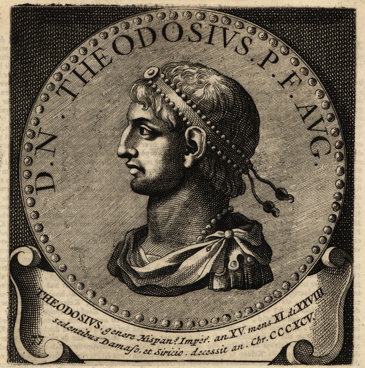 Porträtt av den romerske kejsaren Theodosius I. av Netherlandish School