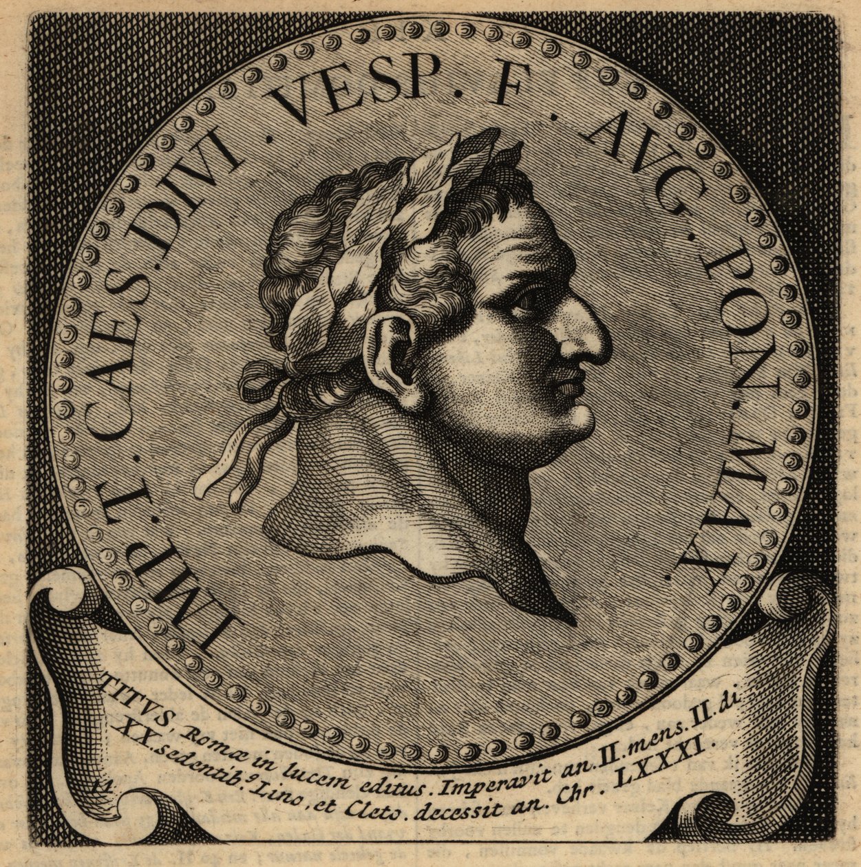 Porträtt av den romerske kejsaren Titus. av Netherlandish School