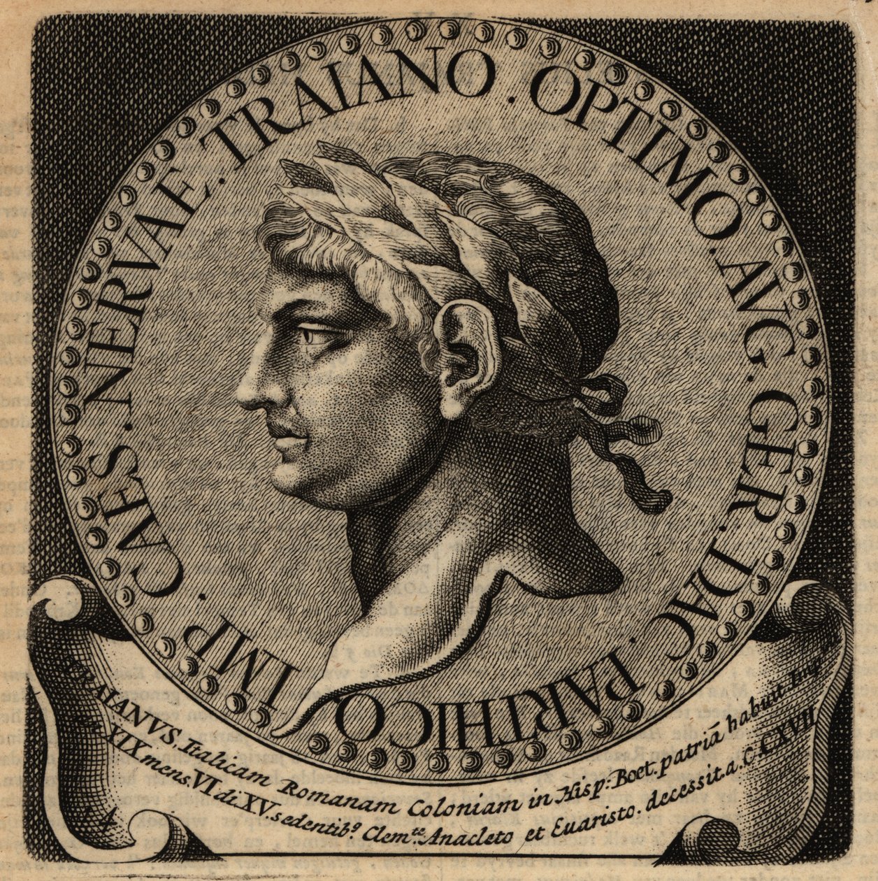 Porträtt av den romerske kejsaren Trajanus. av Netherlandish School