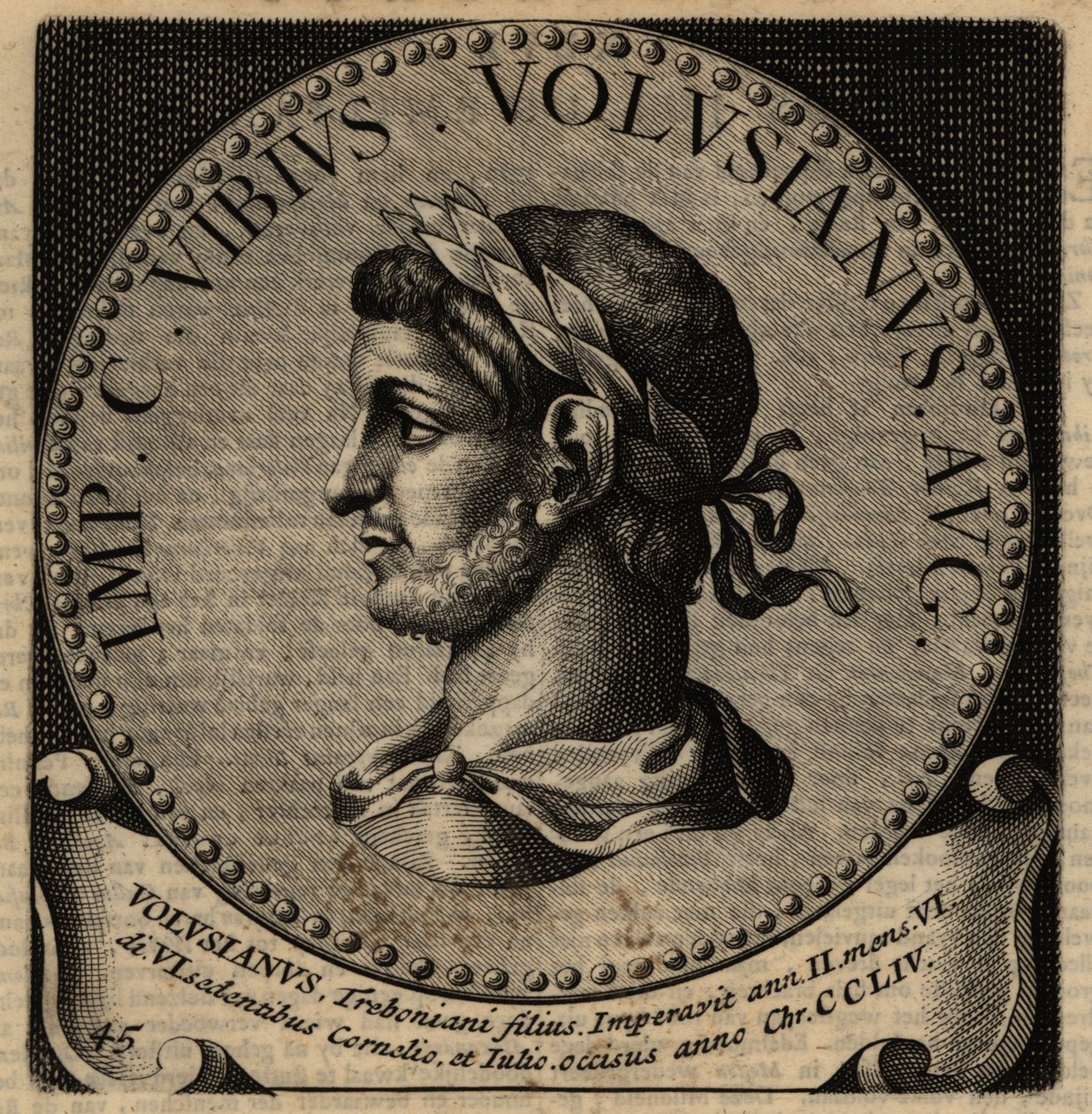 Porträtt av den romerske kejsaren Volusian. av Netherlandish School