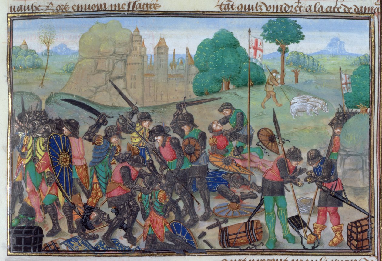 Roy 15 EI f.335 Kristna och saracener slåss, från 