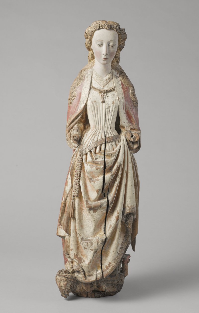 Saint Catherine of Alexandria av Meester van Koudewater, ca. 1470 (valnöt) av Netherlandish School