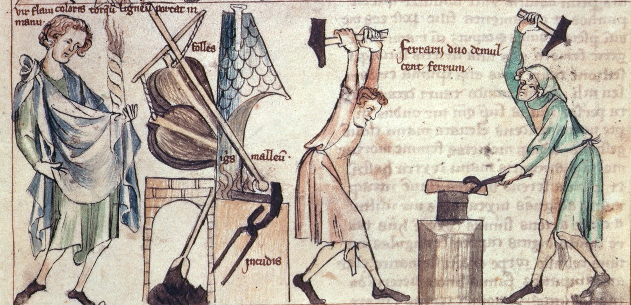 Sloane 3983 fol.5 Smeder på jobbet, från 