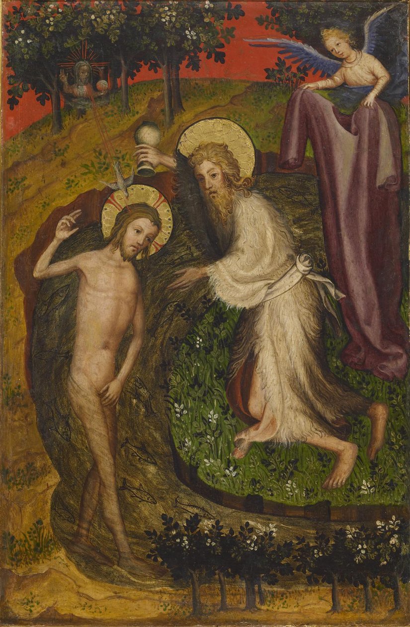 Dopet, från en fällbar altartavla, ca 1400 (tempera och bladguld på panel) av Netherlandish School