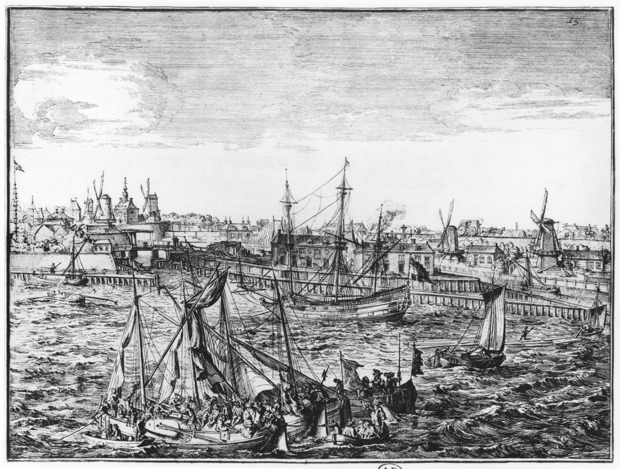 Utsikt över Rotterdam av Netherlandish School