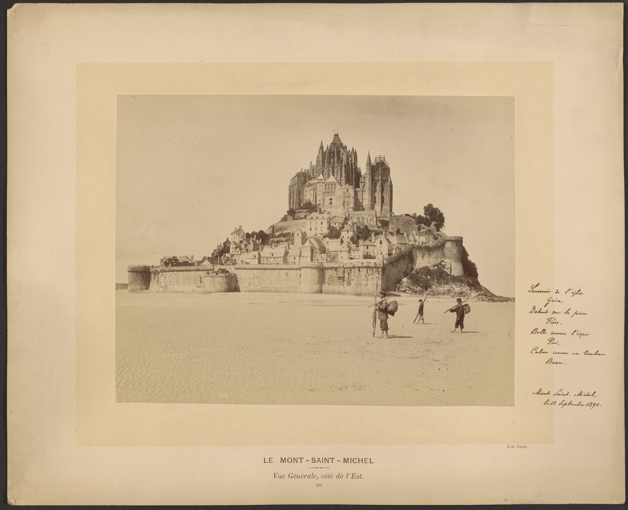 Mont-Saint-Michel, Allmän vy, östra sidan av Neurdein freres