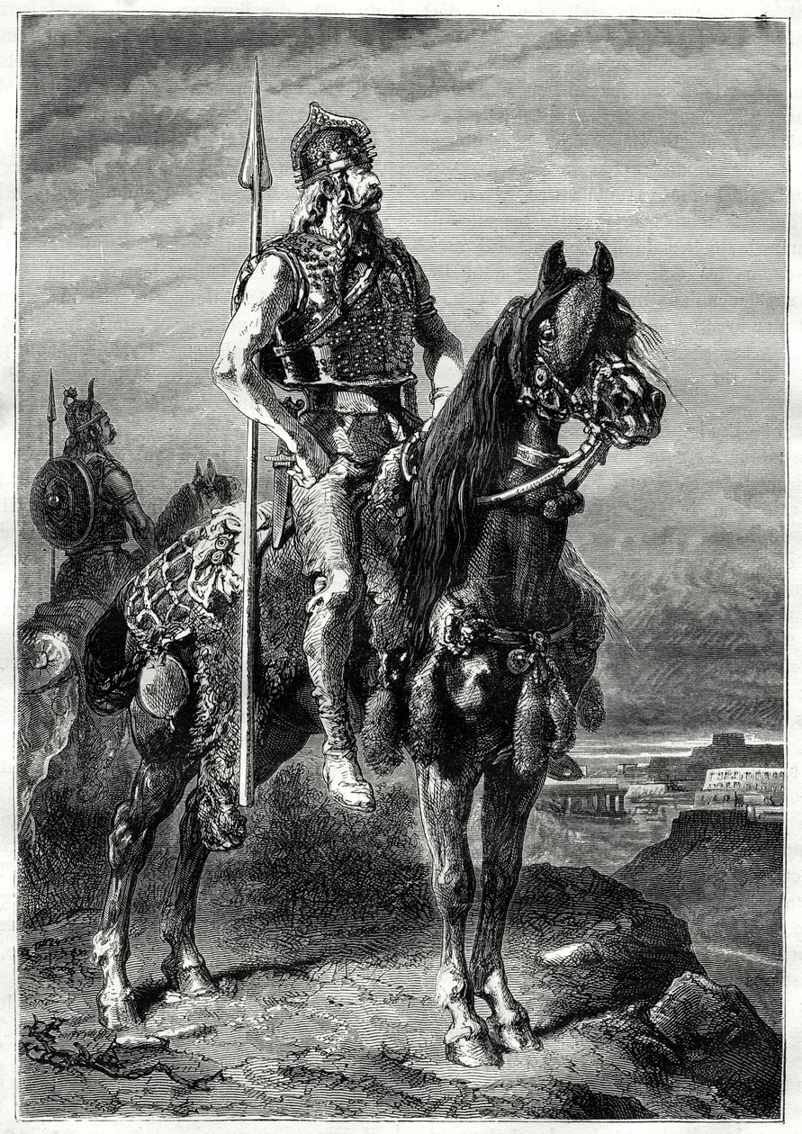 Gallisk ryttare, 1800-talet av Neuville