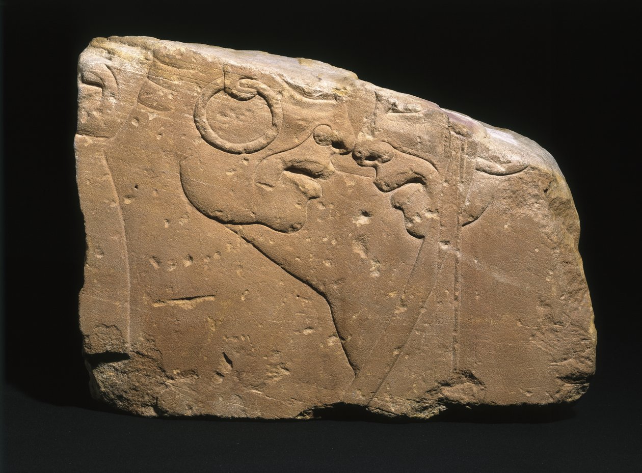 Besegrade nubiska krigare, från Sesebi, Sudan, ca 1352-1347 f.Kr. (sandsten) av New Kingdom Egyptian