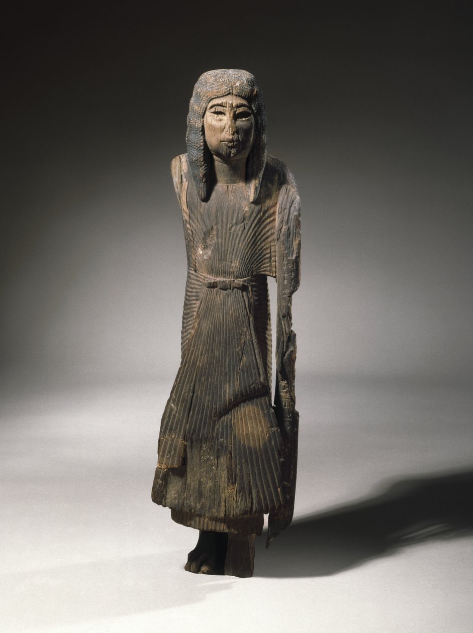 Stående staty av Si-Eset, ca 1279-1203 f.Kr. (trä) av New Kingdom Egyptian