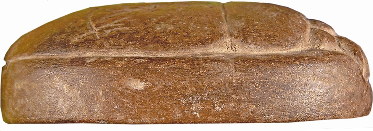 Hjärta Scarab av Hati-iay kvartsit & spår av bladguld av New Kingdom Egyptian