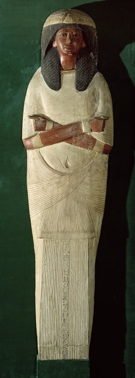 Lock Panel of Piays Mummy, c.1279-1213 BC (målat trä, stuckatur) av New Kingdom Egyptian