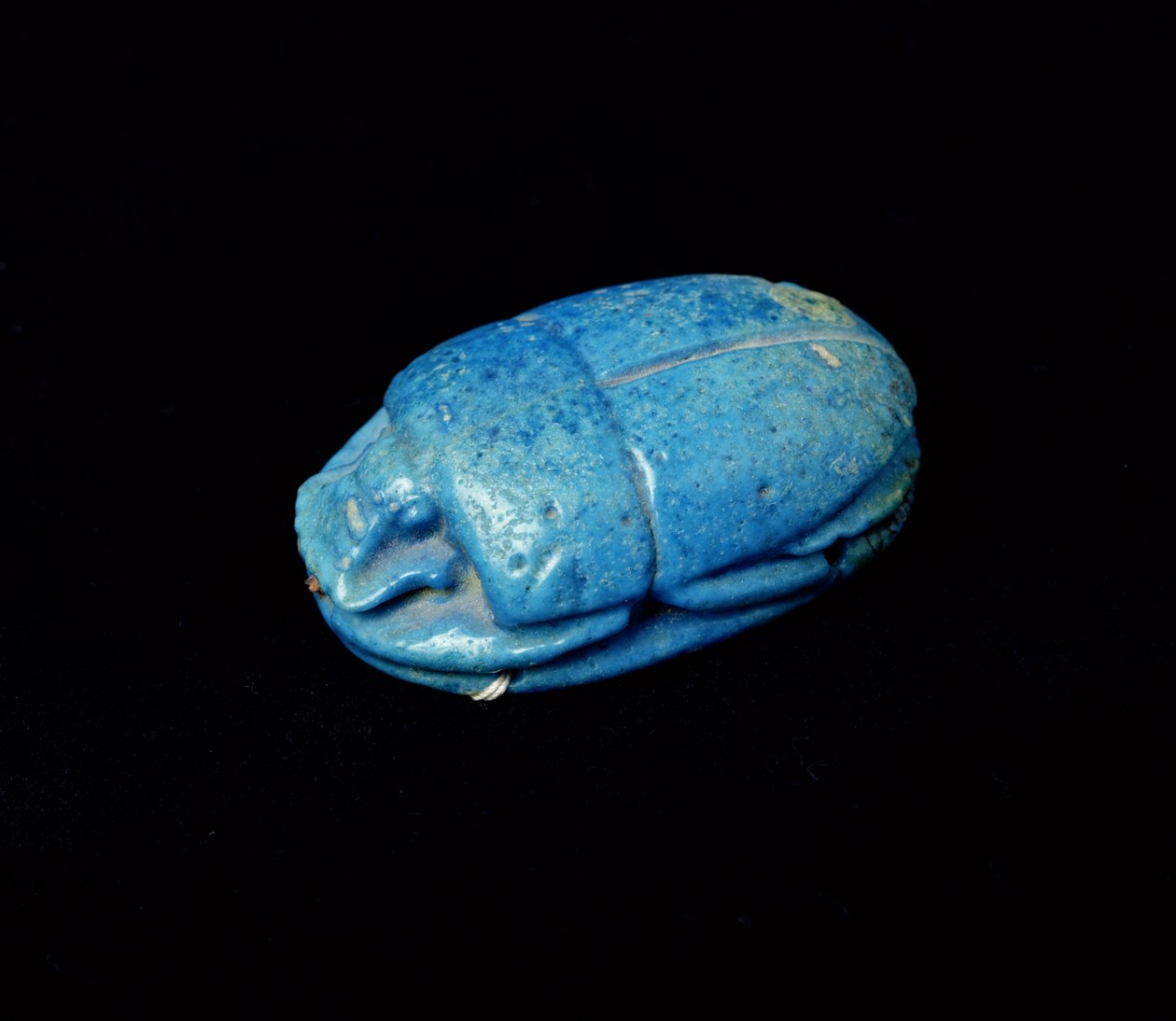 Scarab från en mumie, från Thebe (fajans) av New Kingdom Egyptian
