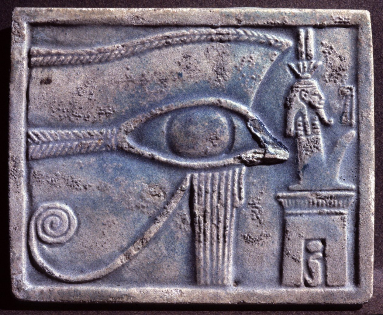 Udjat eye, New Empire (ca 1570-1085 f.Kr.) (relief) av New Kingdom Egyptian