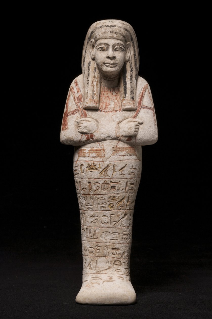 Ushabti för en kvinna som heter Wia, Ramesside Period (kalksten) av New Kingdom Egyptian