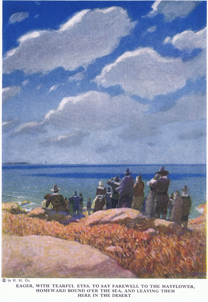 Sugen på att med tårfyllda ögon ta farväl av majblomman av Newell Convers Wyeth