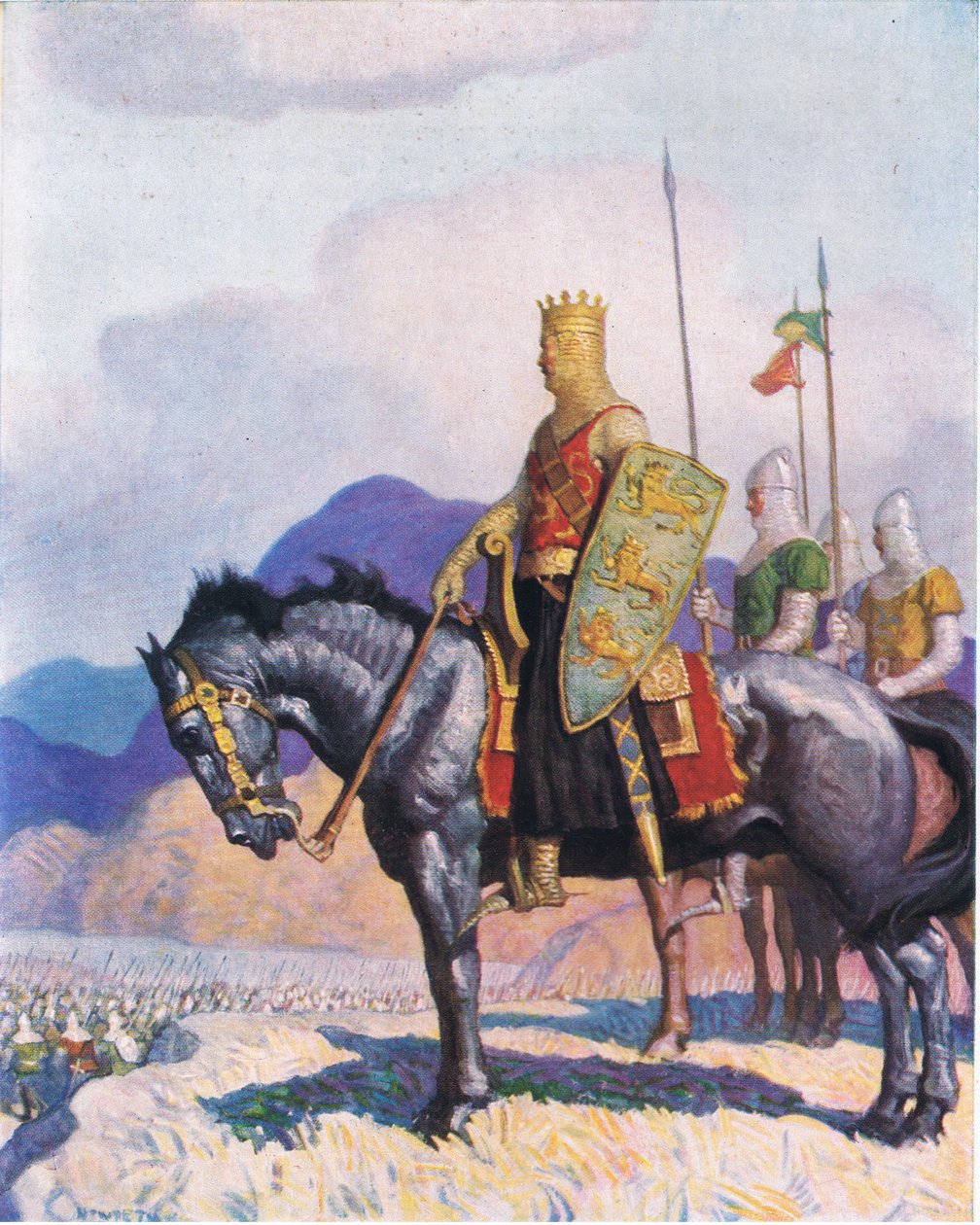 King Edward, från The Scottish Chiefs publicerad av Charles Schribners söner, 1930 av Newell Convers Wyeth