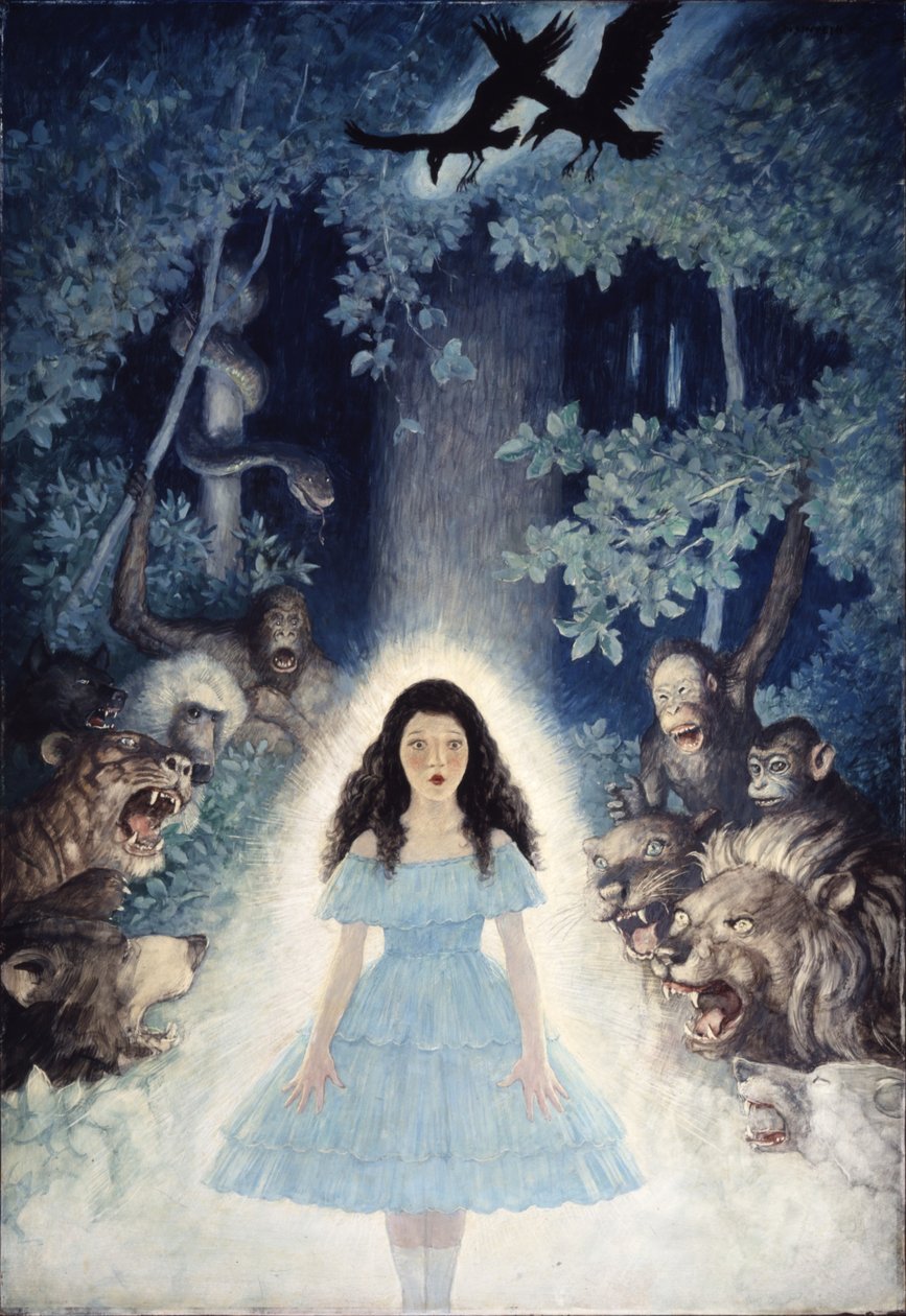 Snödroppe (olja på renässanspanel) av Newell Convers Wyeth