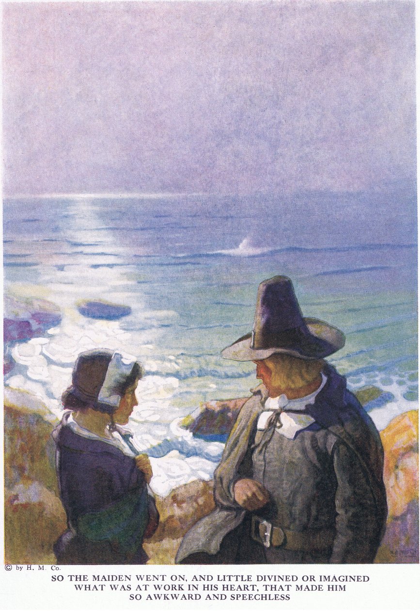 Så gick jungfrun vidare, utan att ana eller föreställa sig något. av Newell Convers Wyeth
