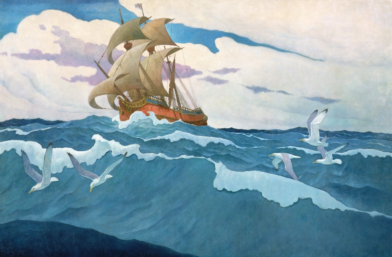 Mayflowers ankomst år 1620, 1941 av Newell Convers Wyeth