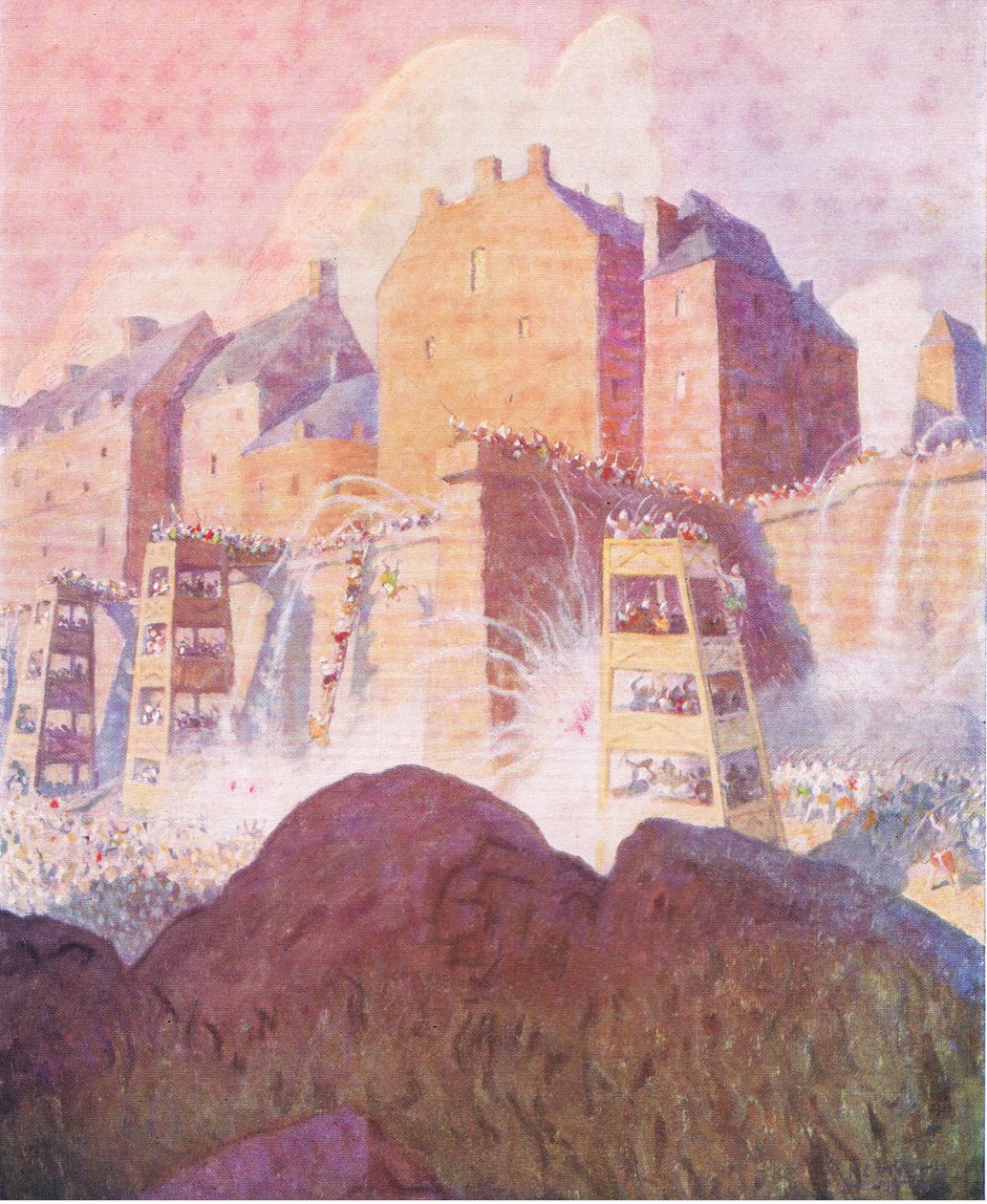 Slaget vid Stirling Castle, från The Scottish Chiefs publicerad av Charles Schribners Sons, 1930 av Newell Convers Wyeth