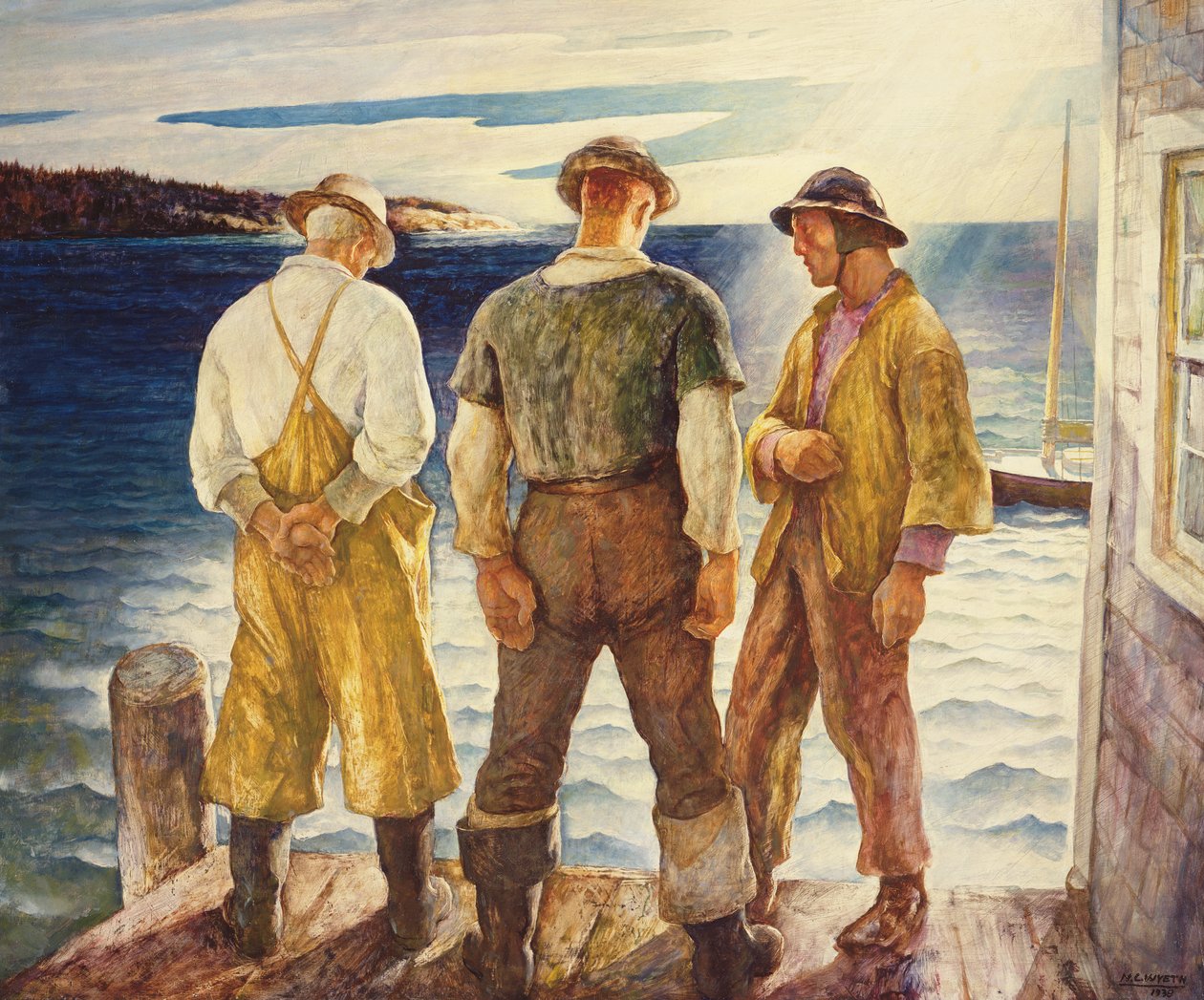 Tre fiskare, 1938 av Newell Convers Wyeth