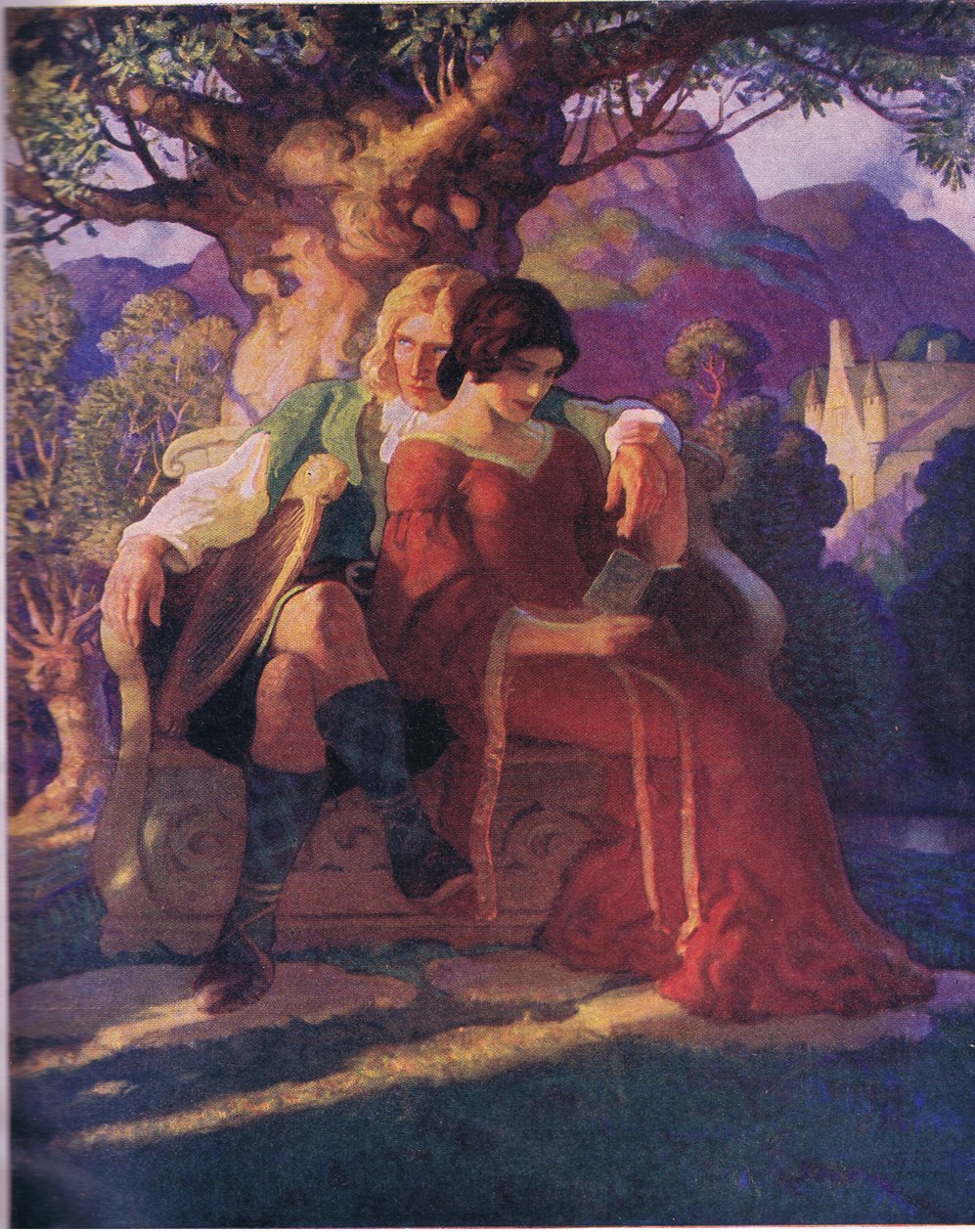 Wallace och Marion, från The Scottish Chiefs publicerad av Charles Schribners söner, 1930 av Newell Convers Wyeth