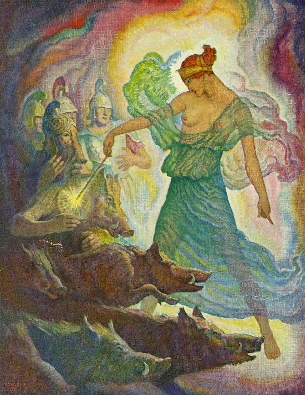 Circe och han svin av Newell Convers Wyeth