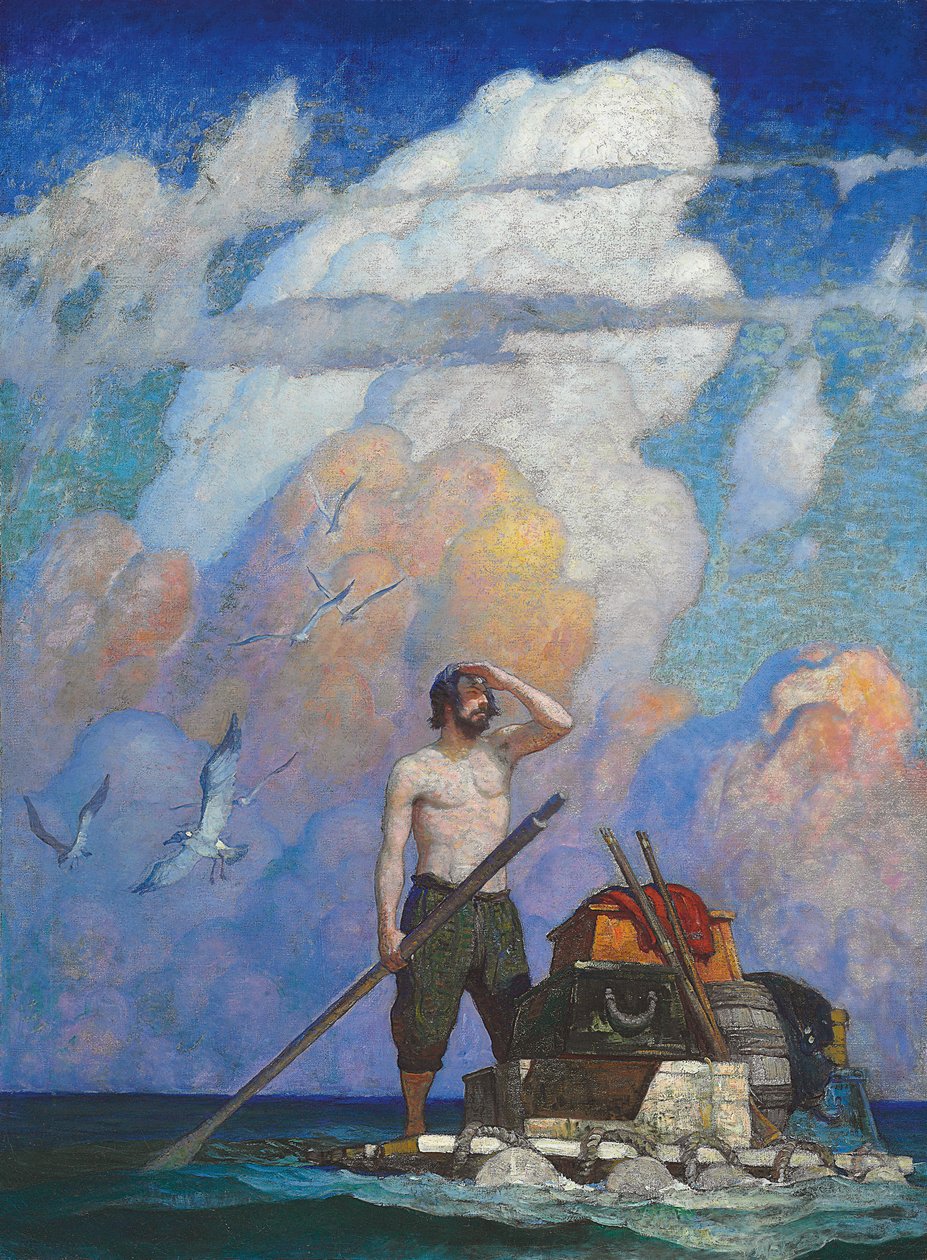 För en mil, eller däromkring, gick min flotte mycket bra av Newell Convers Wyeth
