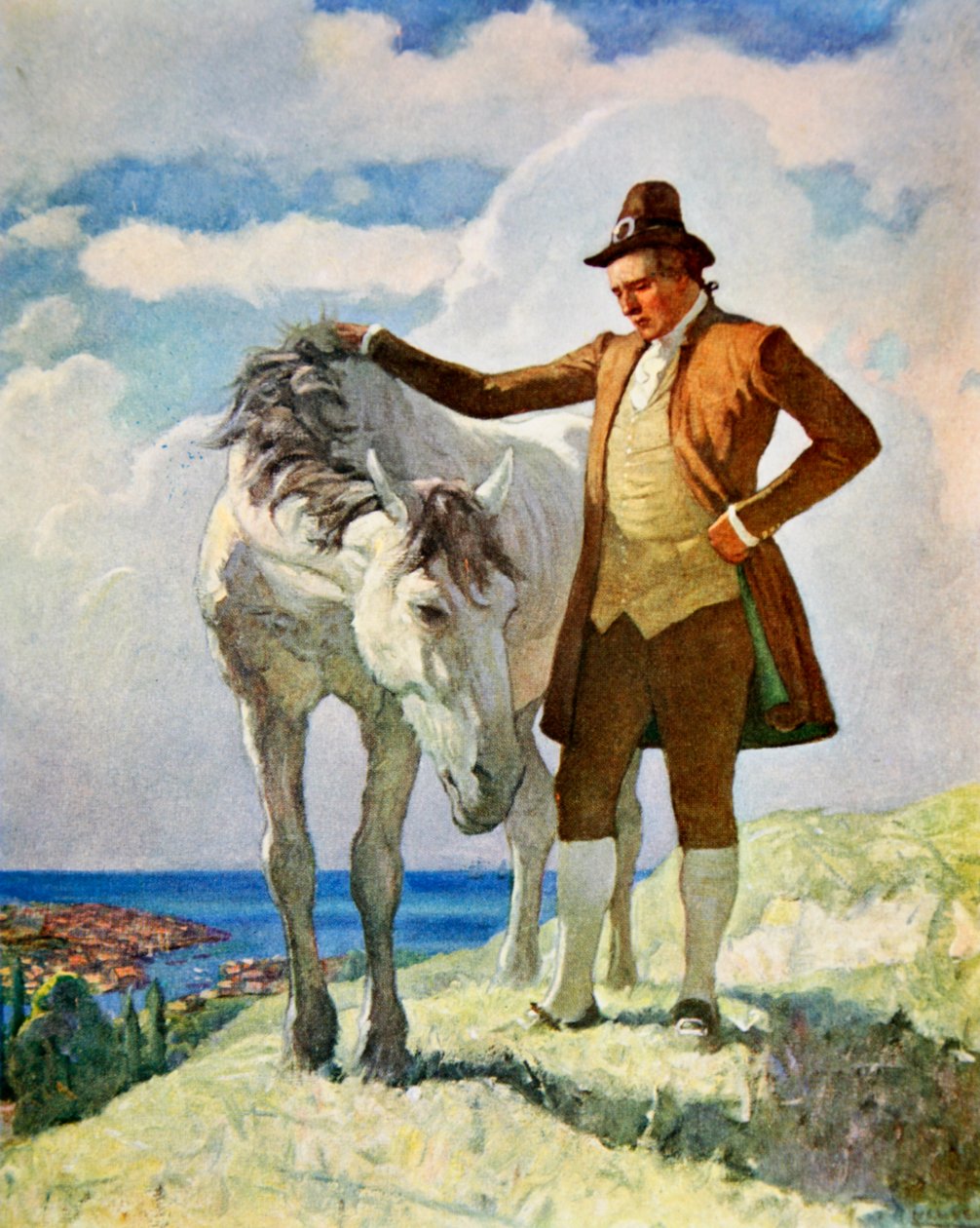 Häst och ägare av Newell Convers Wyeth