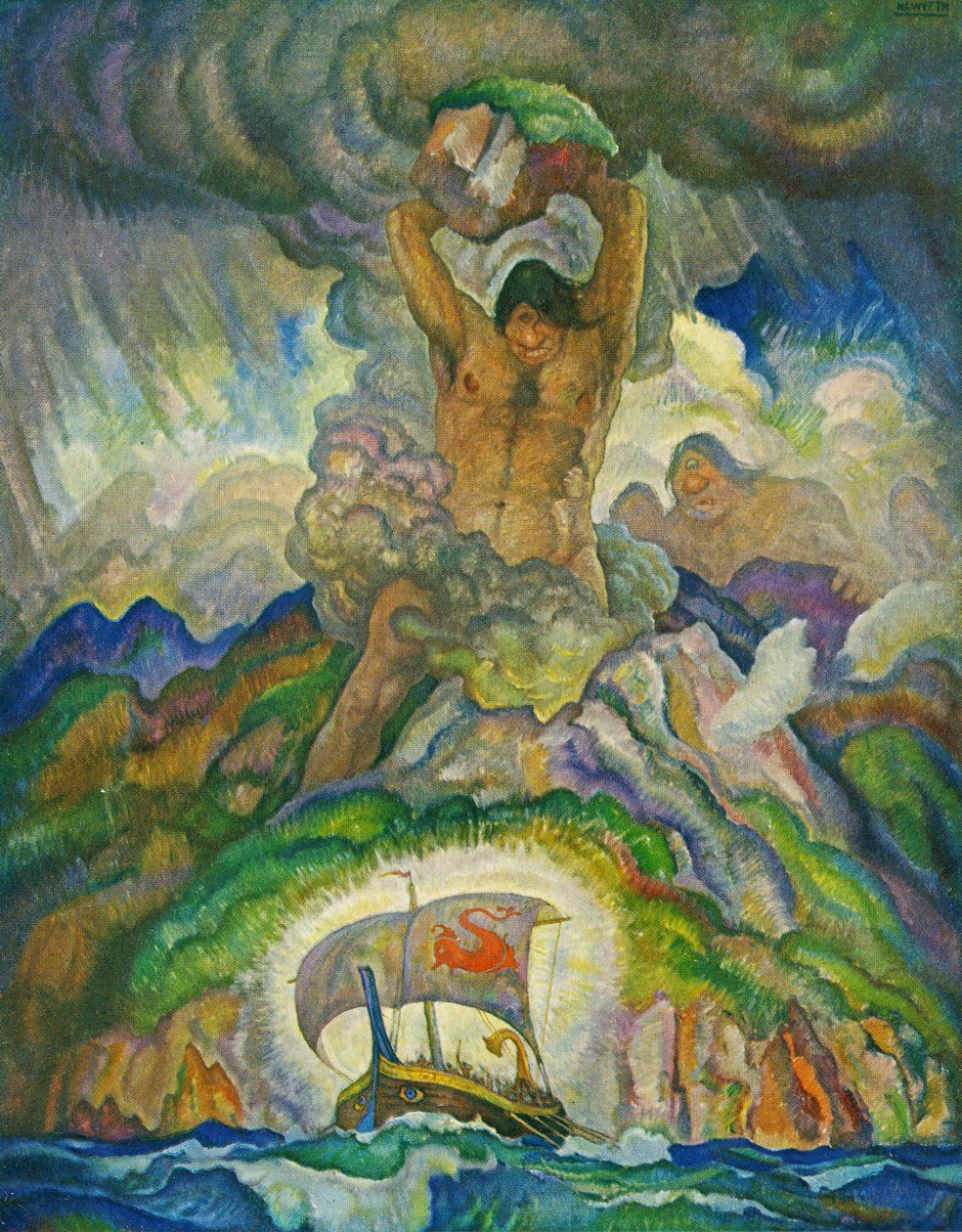 Polyfemus, kykloperna av Newell Convers Wyeth