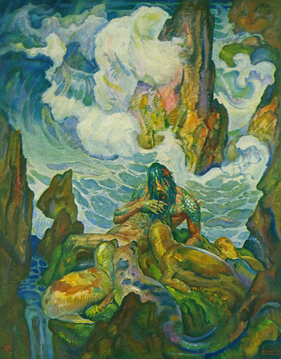Proteus, havets gamle man av Newell Convers Wyeth