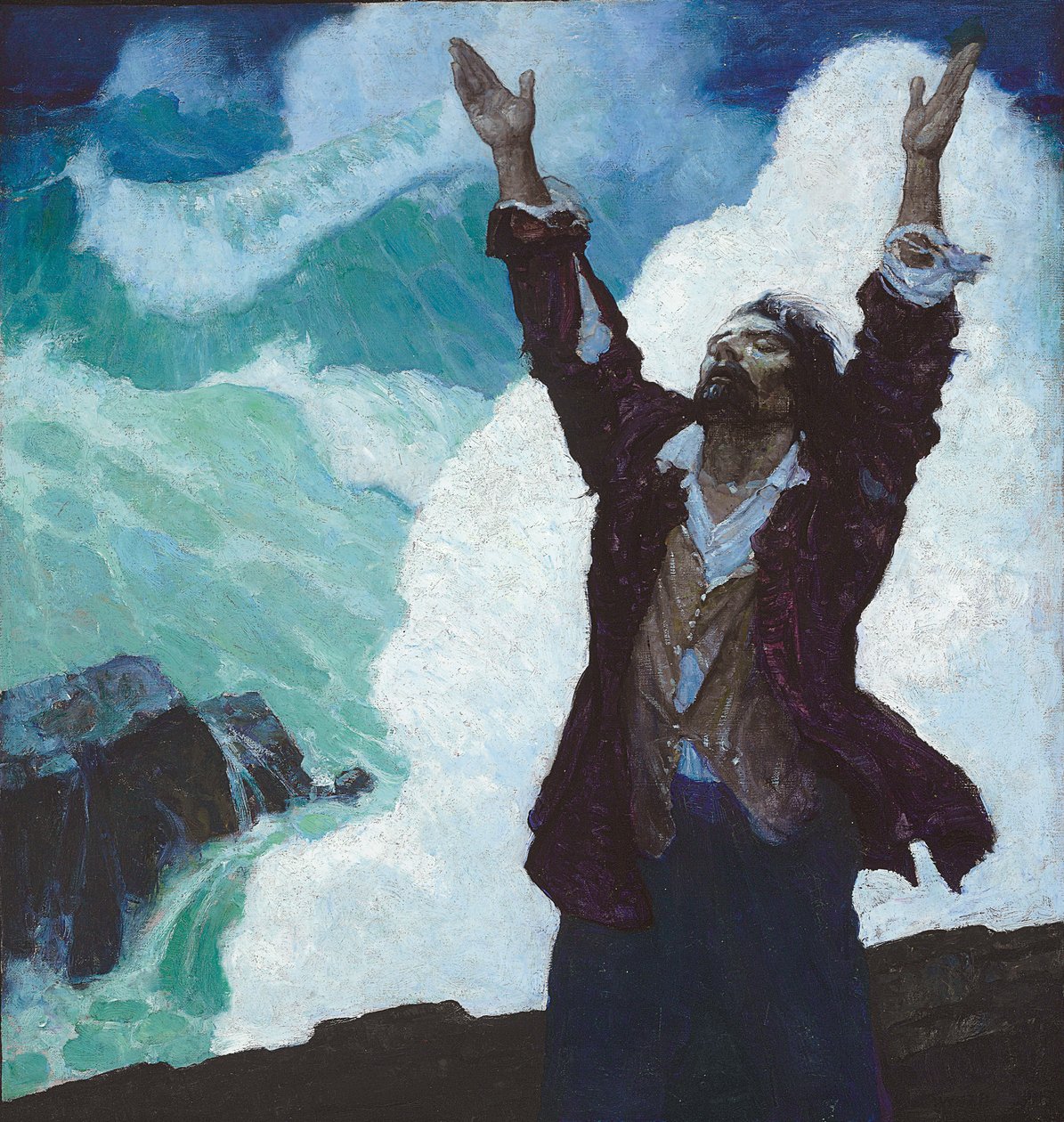 Robinson Crusoe: Omslag av Newell Convers Wyeth