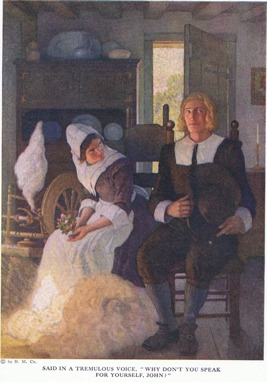 Sagt med darrande röst, varför talar du inte för dig själv, John av Newell Convers Wyeth