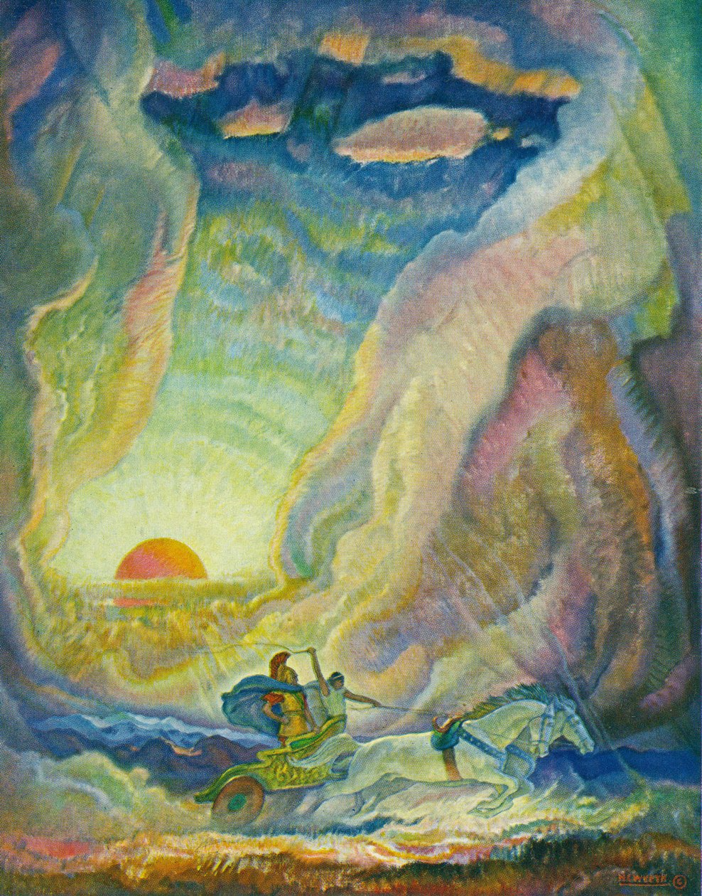 Telemachus i Nestors vagn av Newell Convers Wyeth