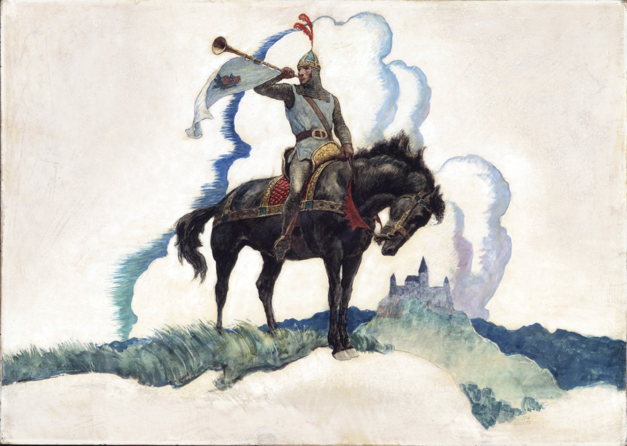 Kungens härad, 1940 (olja på renässanspanel) av Newell Convers Wyeth