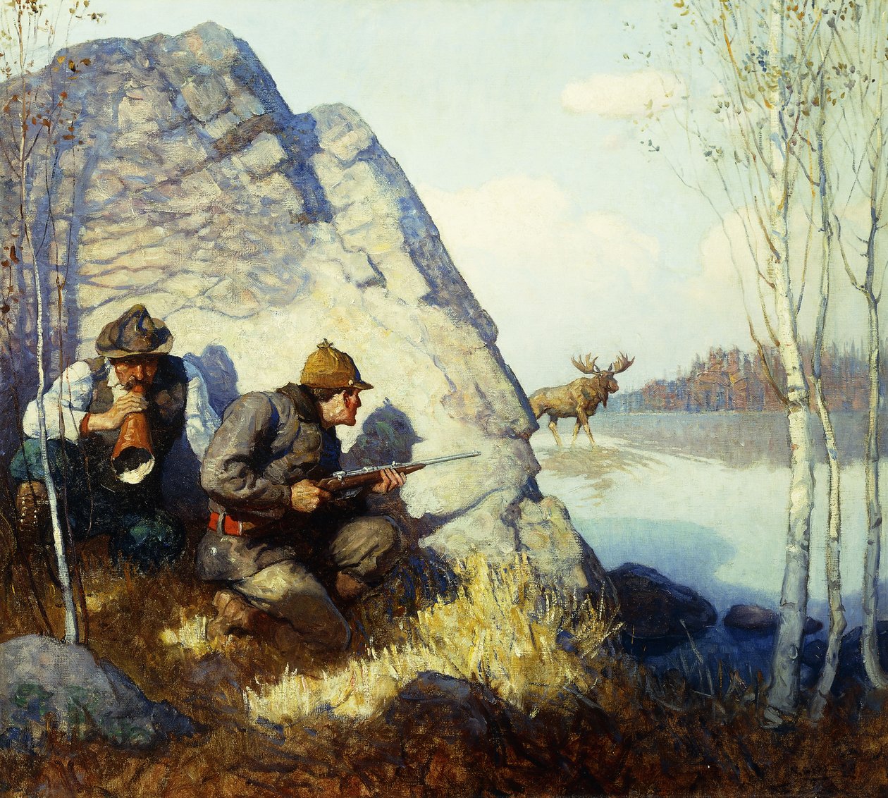Älgropet av Newell Convers Wyeth