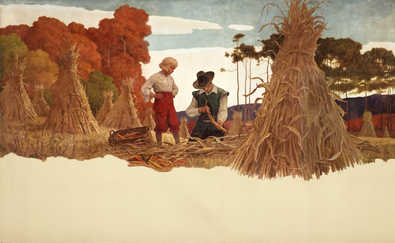 Den puritanska majshuggaren, 1941 av Newell Convers Wyeth