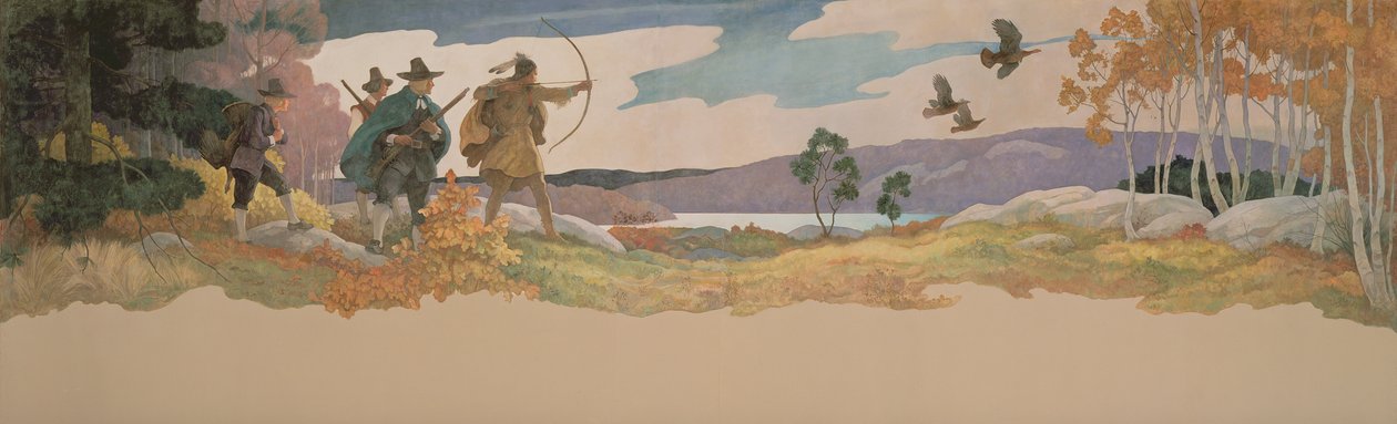 Kalkonjägarna, 1941 av Newell Convers Wyeth