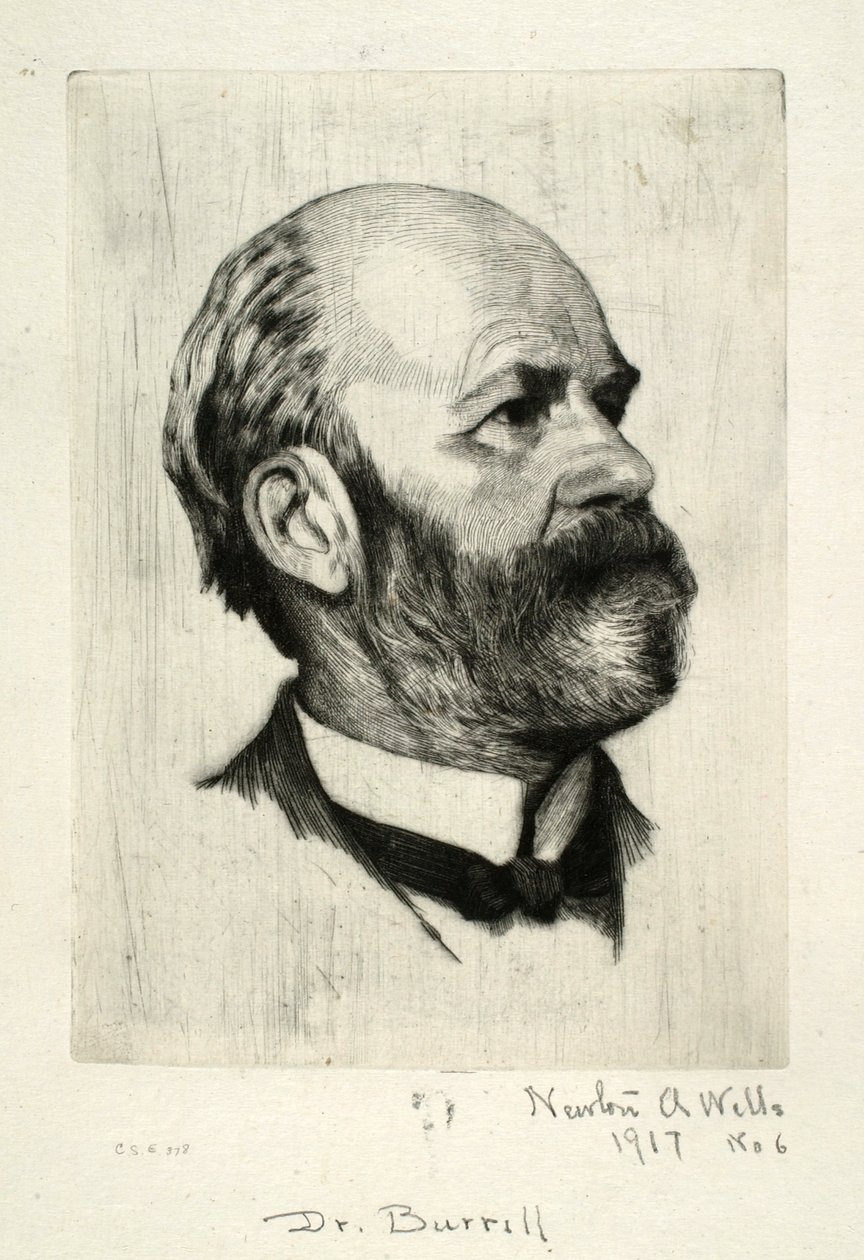 Porträtt av Dr. Burrill av Newton A. Wells