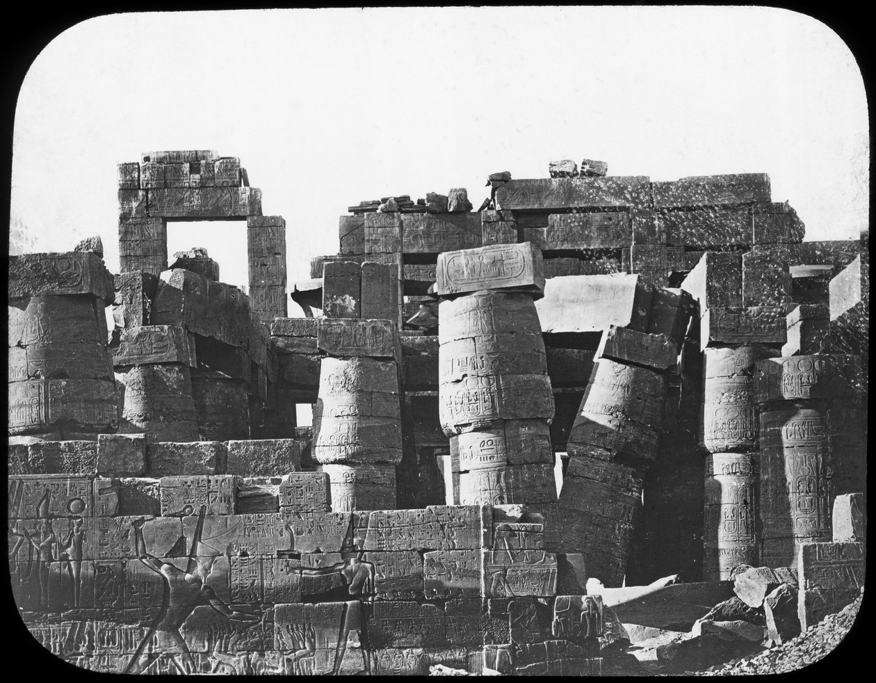 Stora templet, Karnak, Egypten, c1890 av Newton and Co