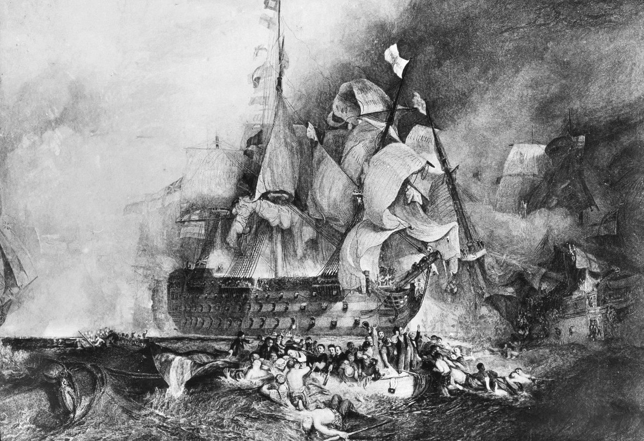 HMS Victory, brittiskt krigsfartyg, c1805 av Newton and Co
