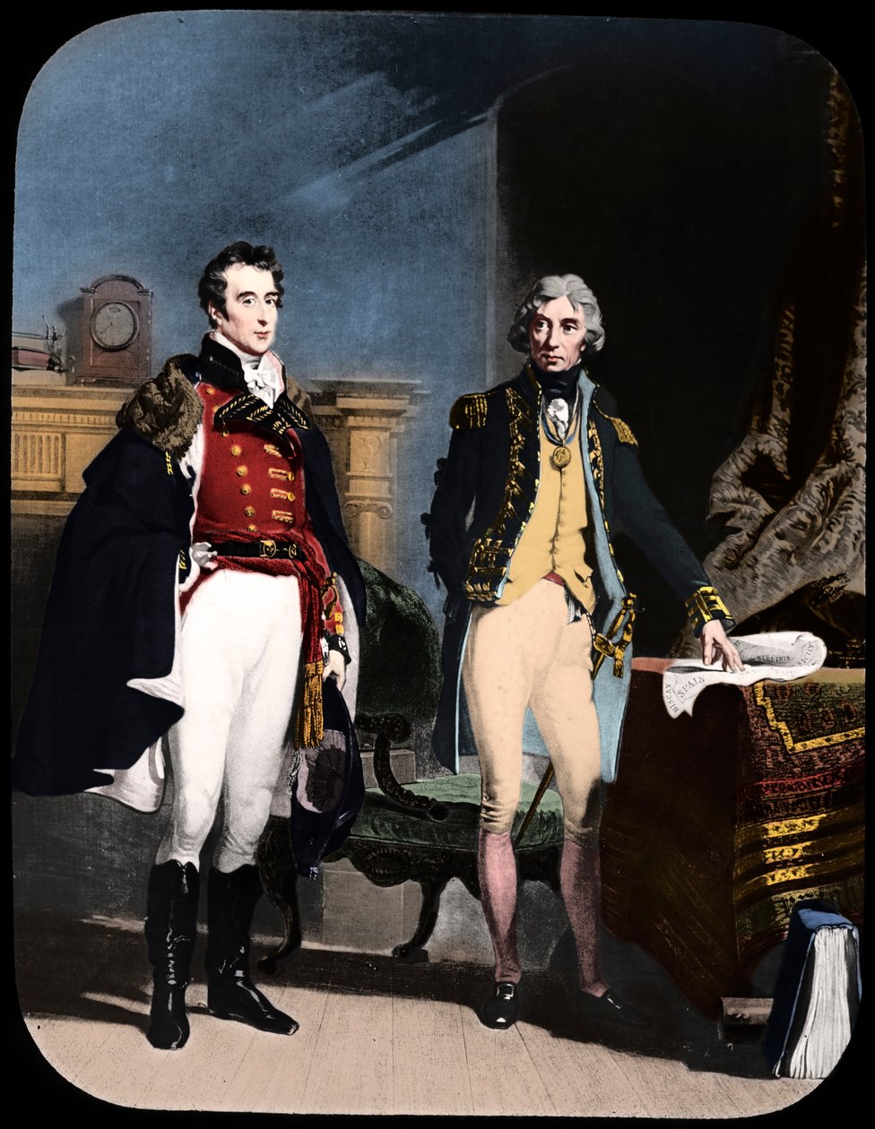 Armén och flottan, Wellington och Nelson, c1805. av Newton and Co