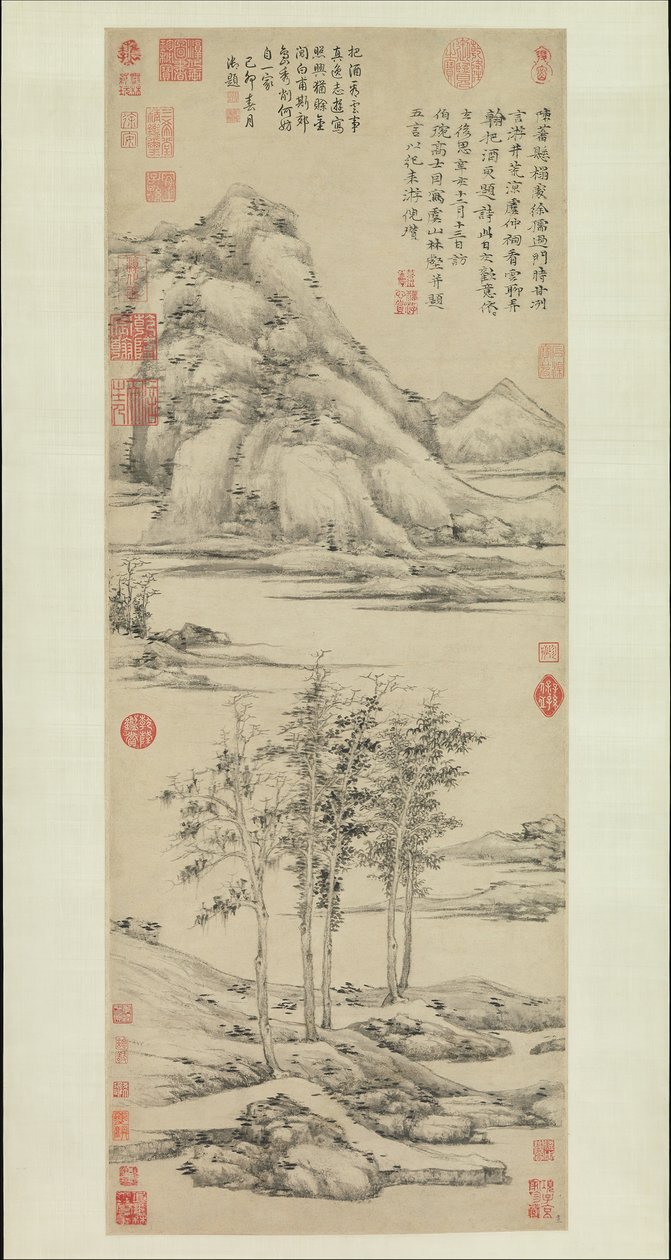 Woods and Valleys of Mount Yu, daterad 1372. av Ni Zan