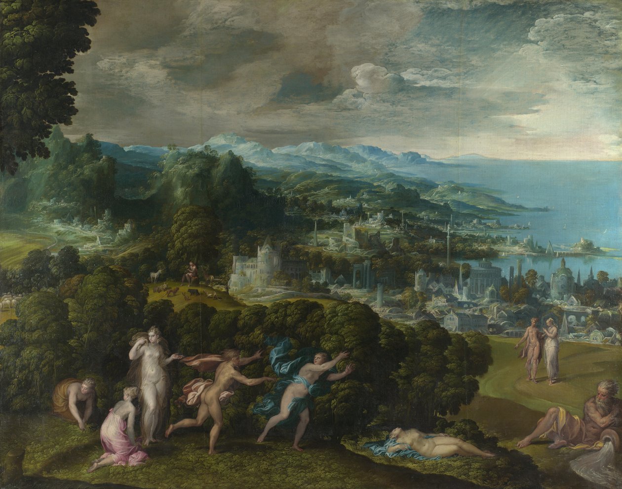 Orpheus und Eurydike av Niccolò dell Abbate