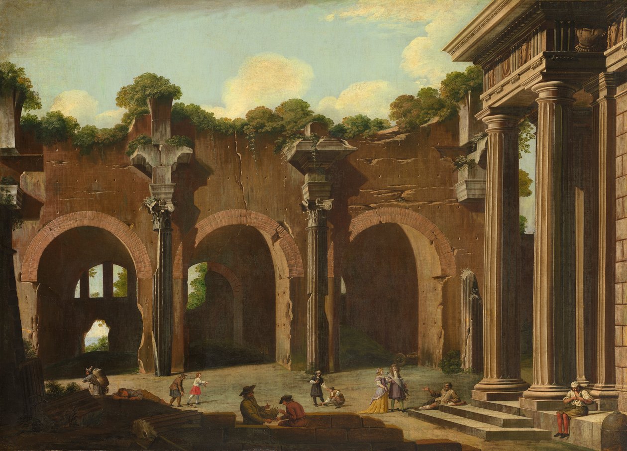 Konstantinbasilikan med en dorisk pelargång, 1685-90 av Niccolo Codazzi