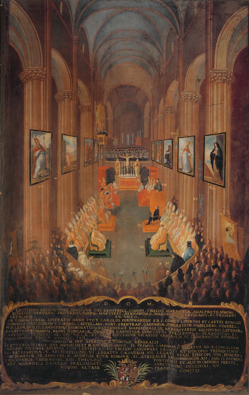 Konciliet i Trent öppnades 1545, 1545 av Niccolo Dorigati