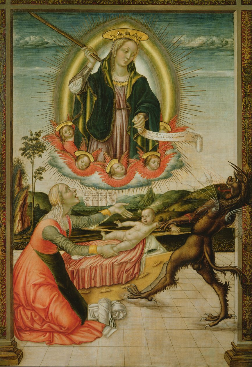 Lady of Relief (tempera ombord) av Niccolo di Liberatore