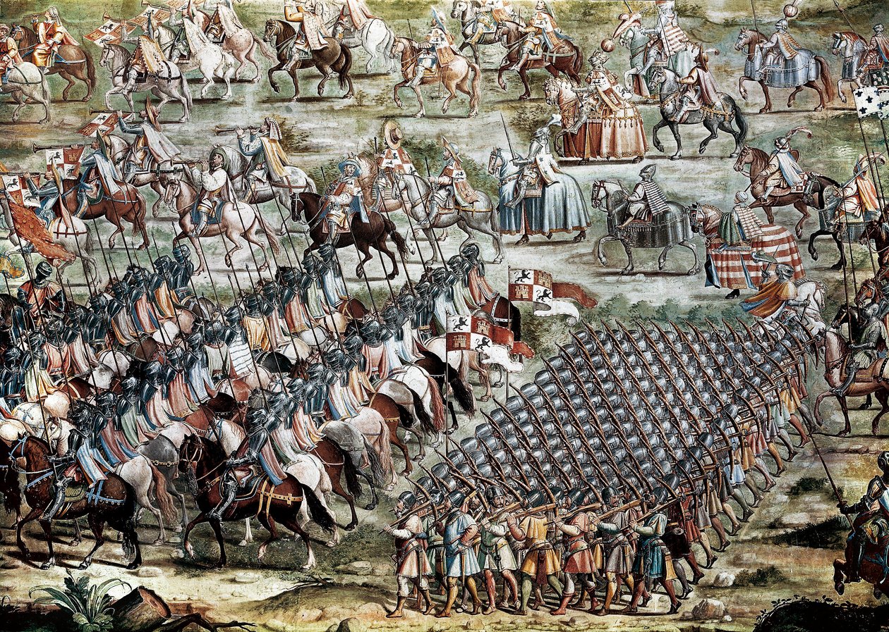 Slaget vid Higueruela den 1/07/1431 mot John II:s armé av Kastilien (1405-1454) och Mohammed IX:s armé av Niccolo (and workshop) Granello